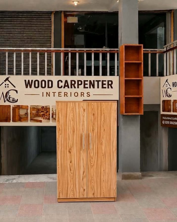 Wood Carpenter Interiors craftsman at work in the Pakistan Town Phase 1 workshop, Islamabad